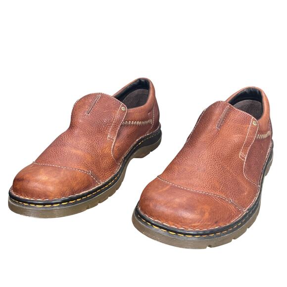 Vintage Dr. Martens Brown Leather Slip On Loafers Size 13 main image 9